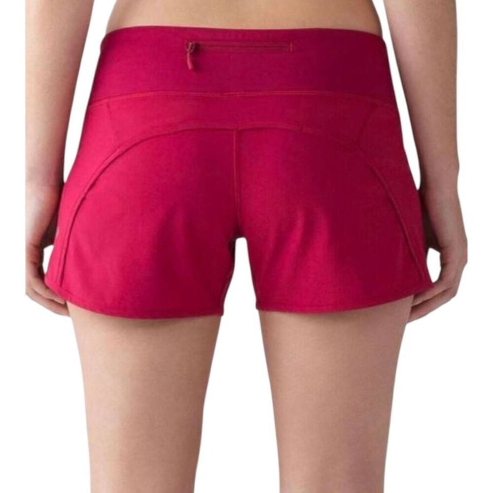 LULULEMON ATHLETICA Run Times Short '4-Way Stretch 4' in Ruby Red Size 8